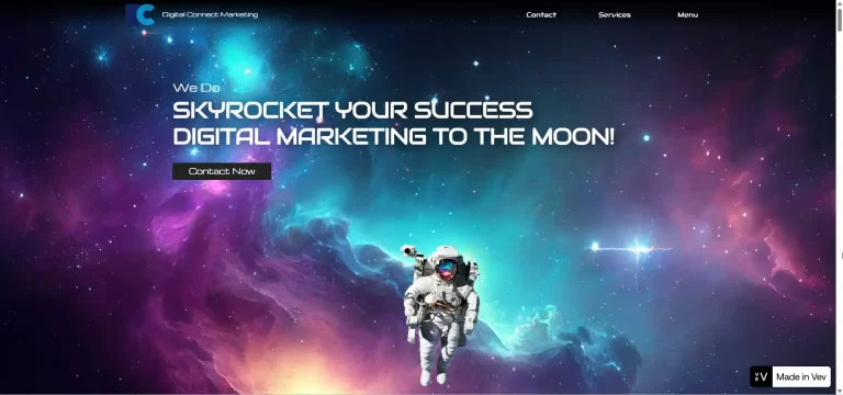 Digital Connect Marketing company website design - scroll-based and animated website design
