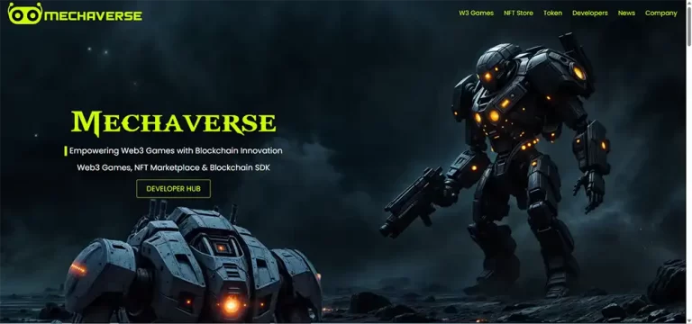 Mechaverse Games company website design - Sohrab design studio