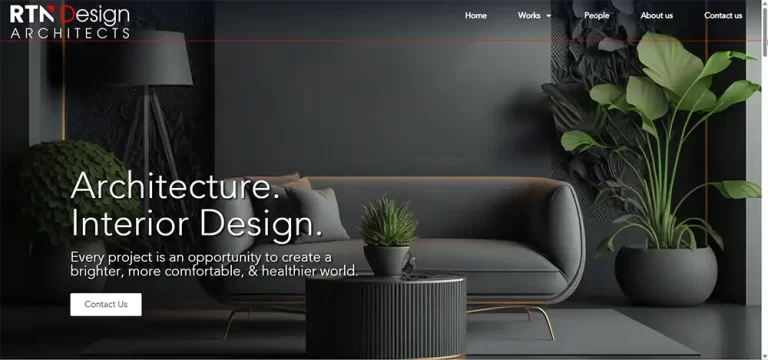 RTN Design Architects company website design - Sohrab design studio